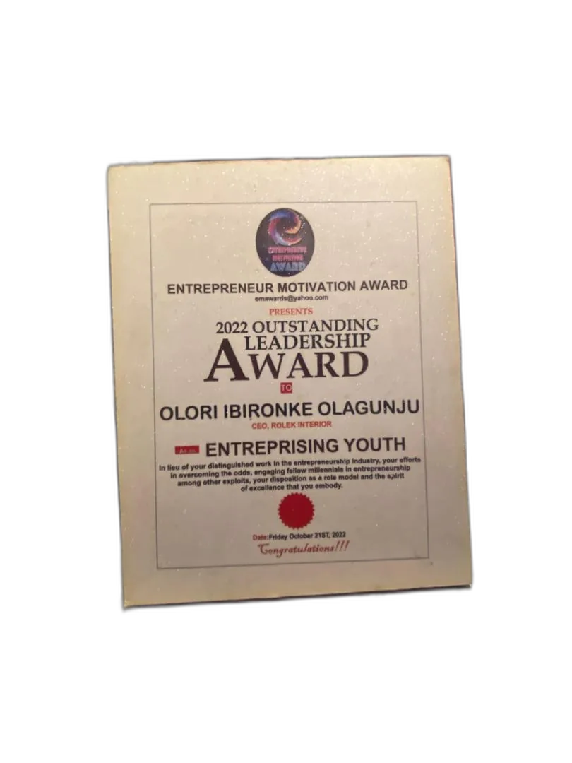 2022 Outstanding Leadership Award — Enterprising Youth