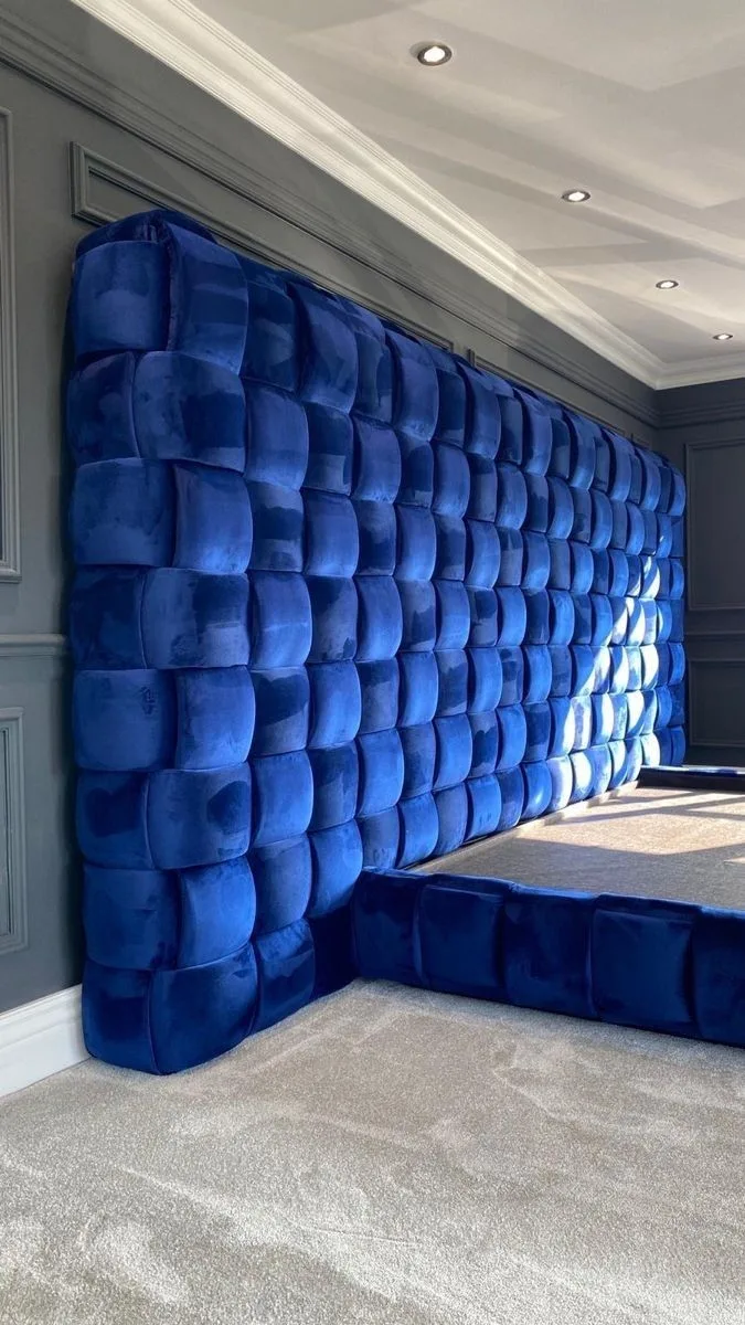 Sapphire Quilted Wall Headboard