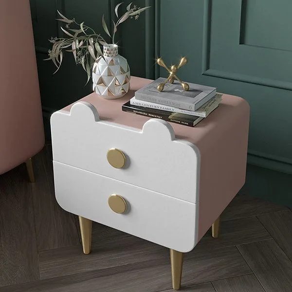Blush & Brass Bedside Table