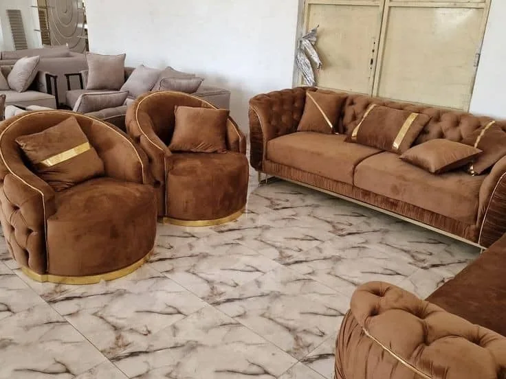 Cognac Chesterfield Suite